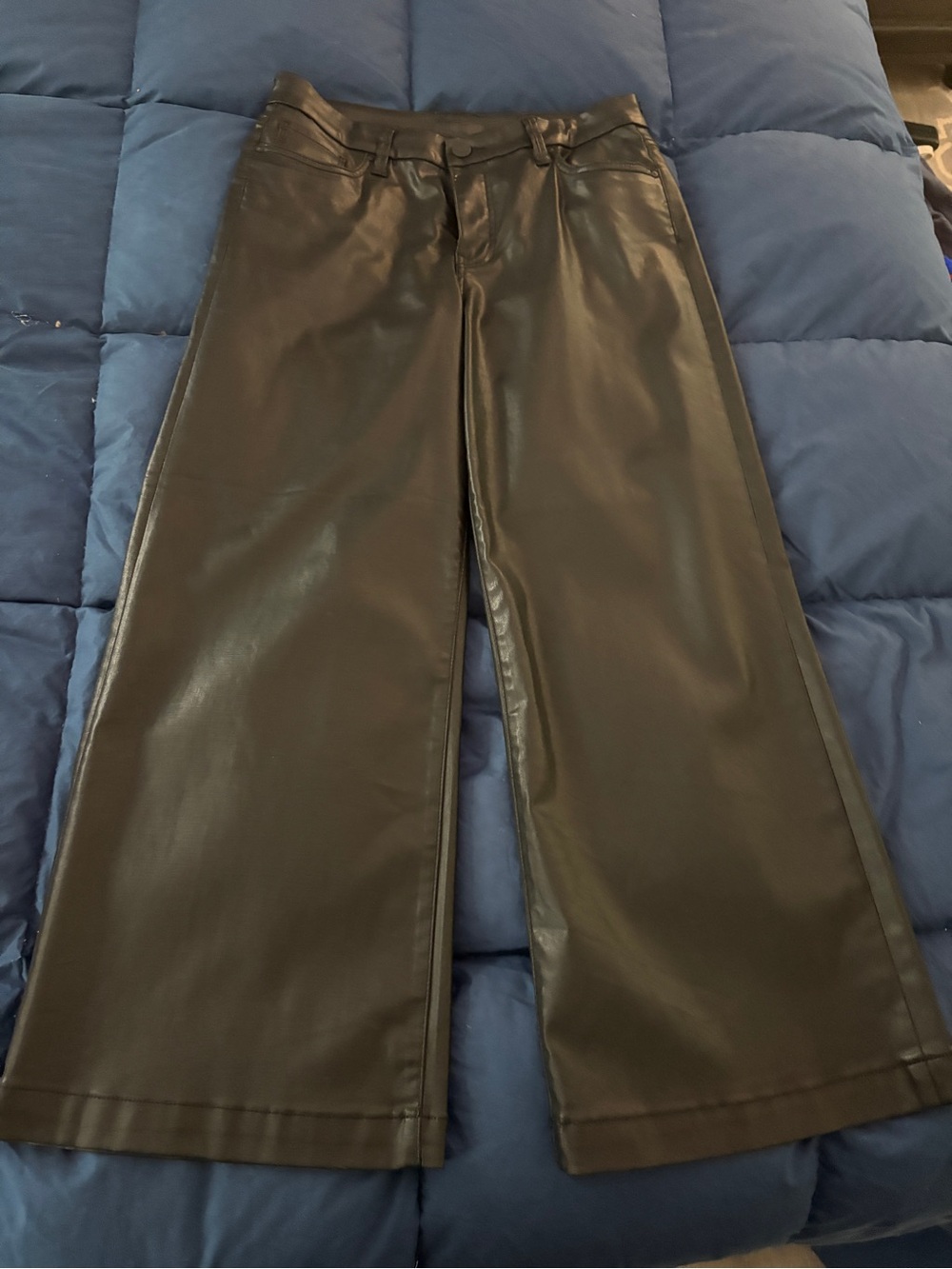 Kut from the Kloth Wide Leg Faux Leather Pants - Black